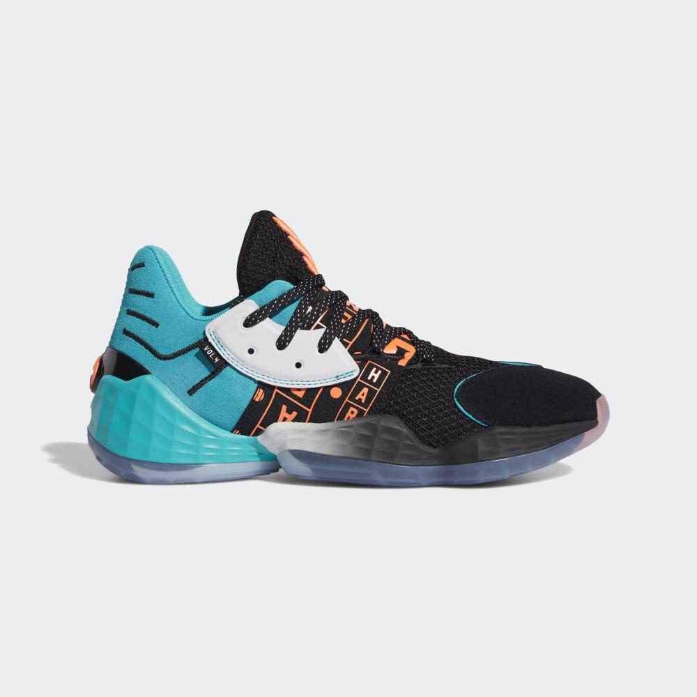 Adidasi Baschet Adidas Harden Vol. 4 Barbati Romania - Negrii/Corai/Turcoaz Deschis EH1999